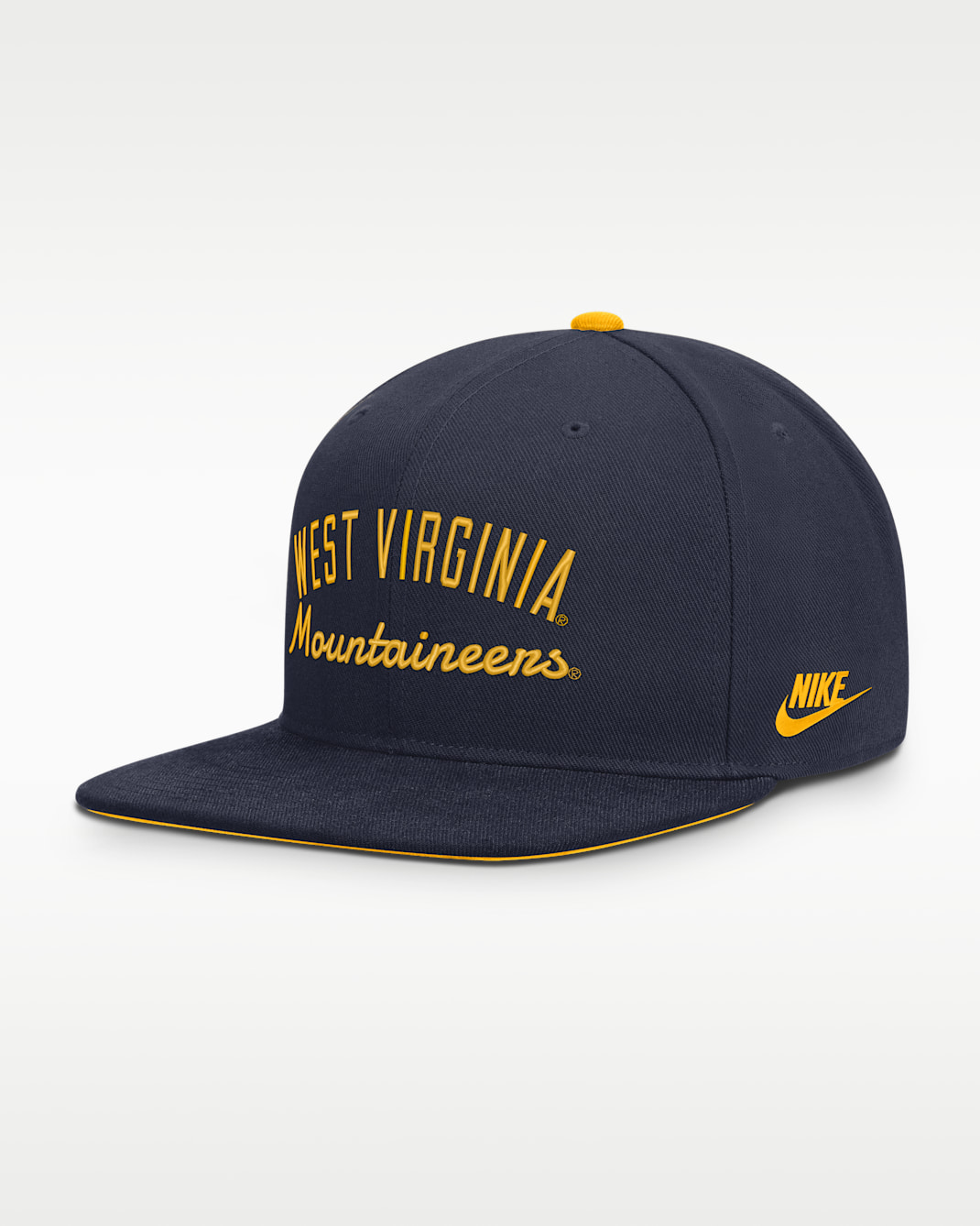 Gorra universitaria Nike Dri-FIT ajustable para hombre West Virginia Legacy Pro - Azul marino