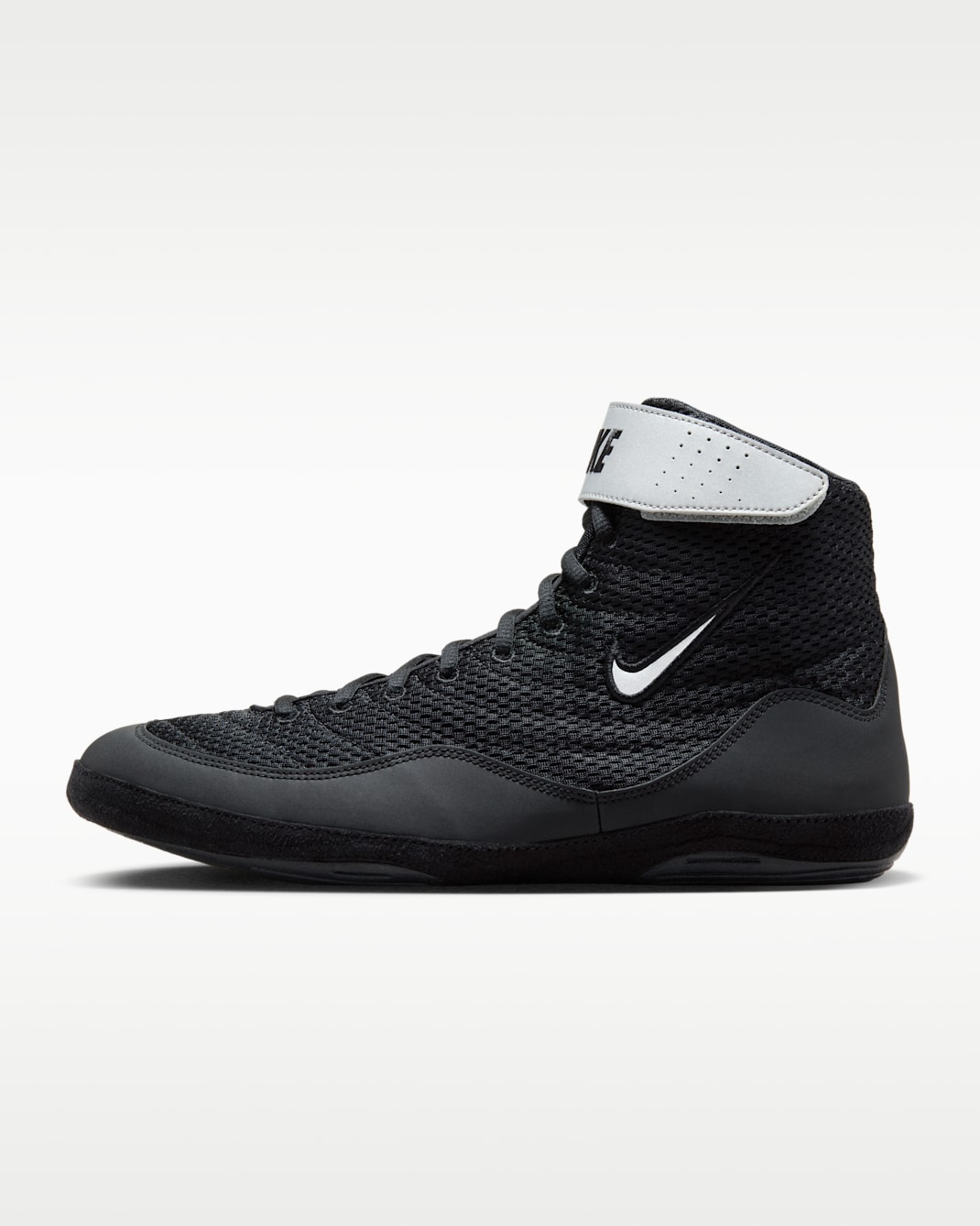 Nike Inflict Wrestling Shoes - Black/White/Metallic Silver