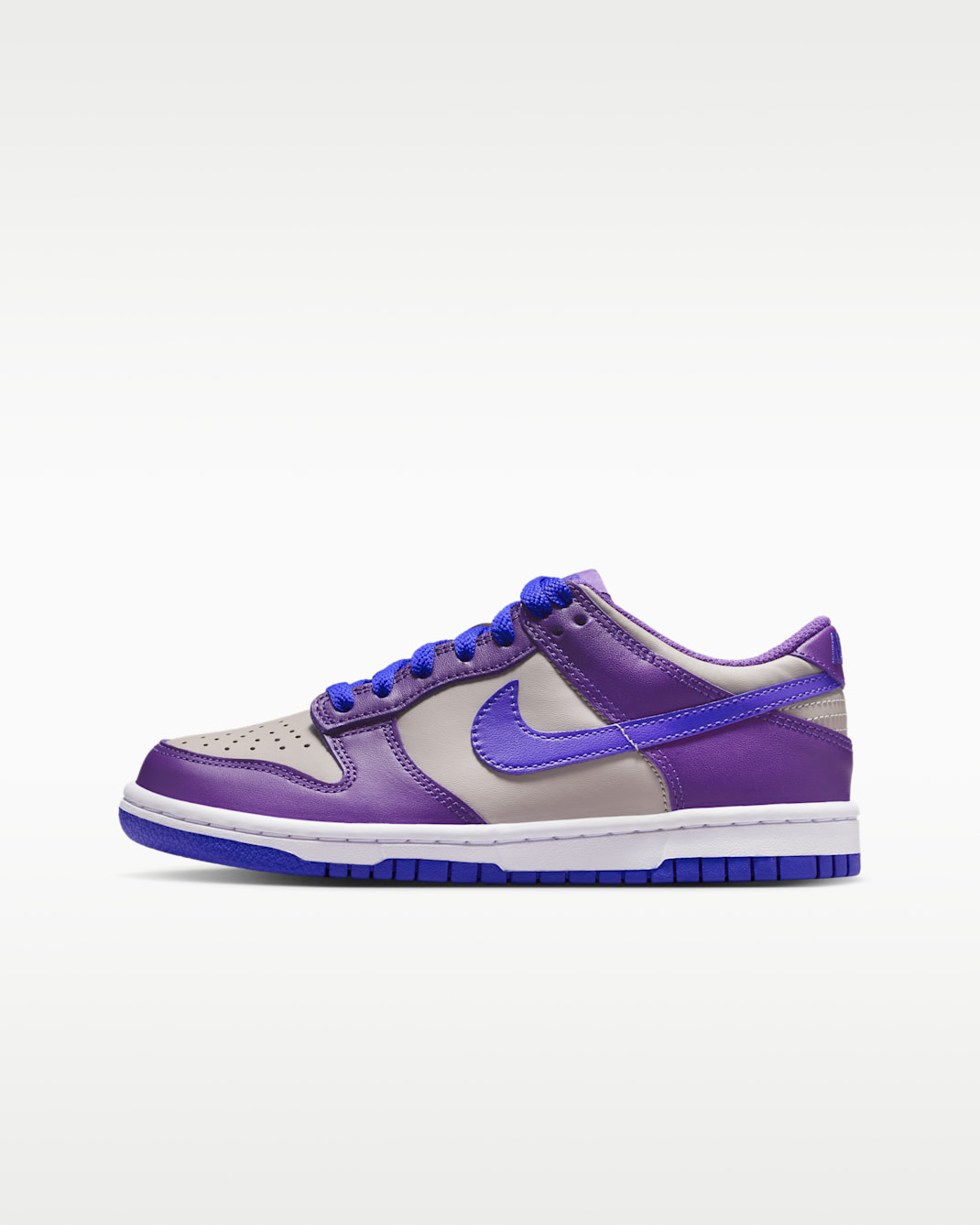 Nike Dunk Low Older Kids' Shoes - College Grey/Wild Grape/White/Persian Violet