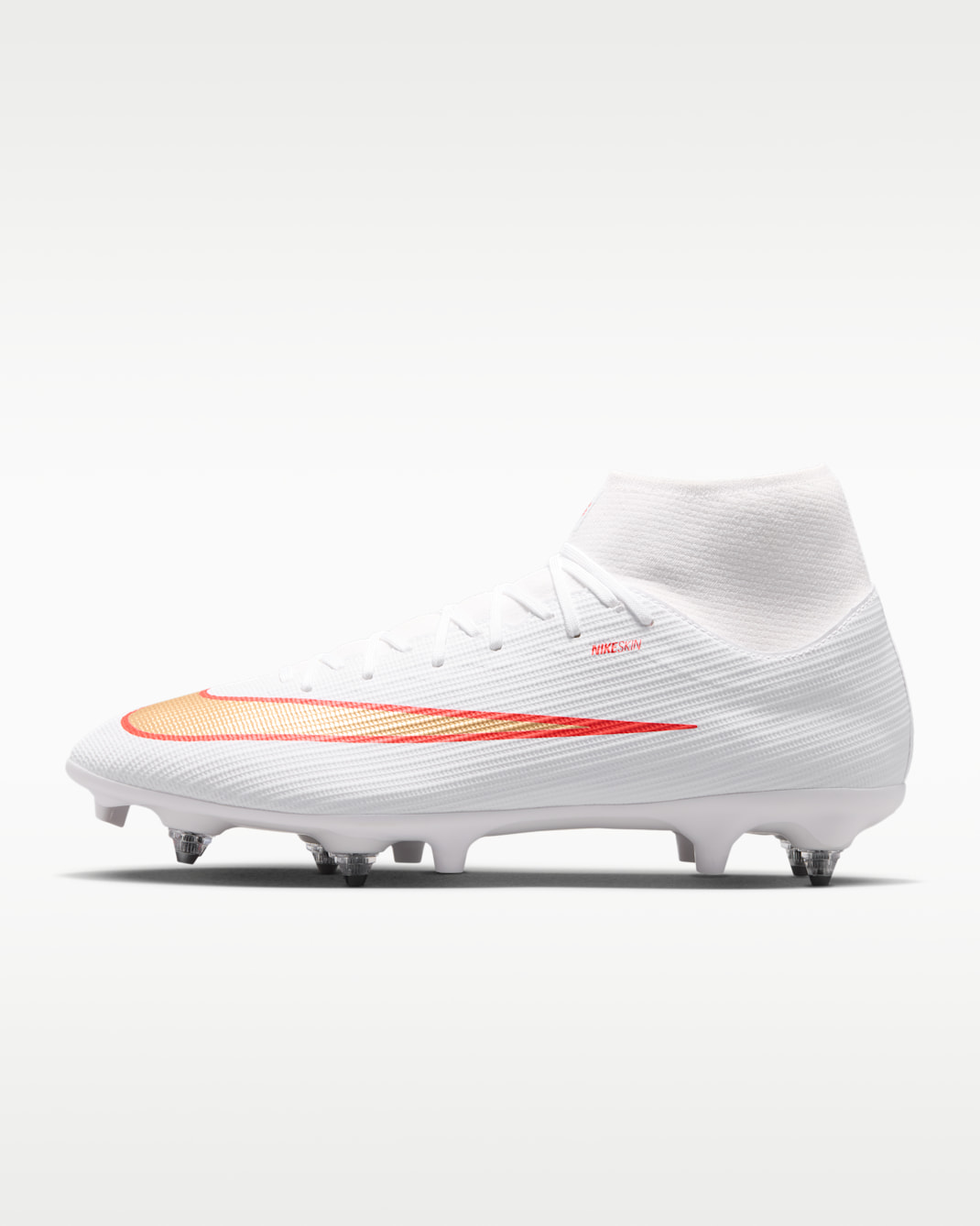 Nike Mercurial Superfly 11 Academy Soft-Ground High-Top Football Boots - White/Bright Crimson/Blur