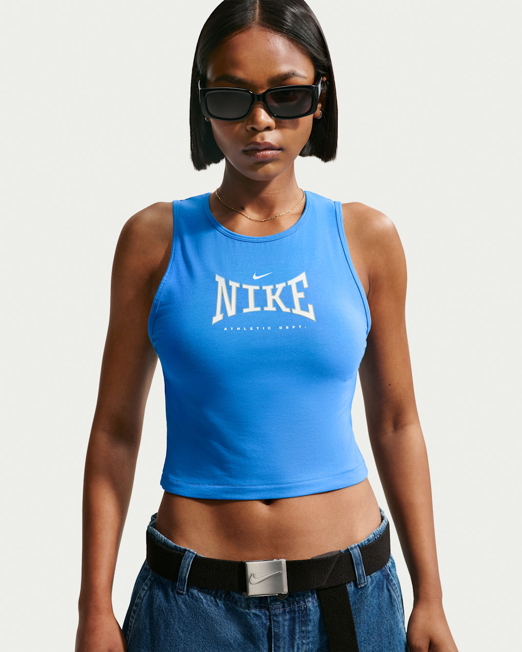 Nike Sportswear Women's Tight Cropped Tank Top - Light Photo Blue