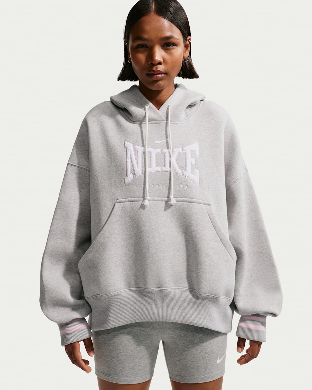 Nike Sportswear Phoenix Fleece Women's Oversized Hoodie - Light Smoke Grey/Heather/White