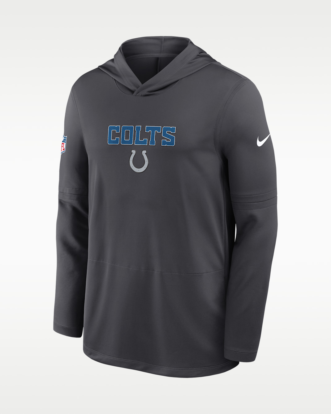 Indianapolis Colts Rivalries Collection Sideline Men's Nike Dri-FIT NFL Long-Sleeve Hooded Top - Anthracite