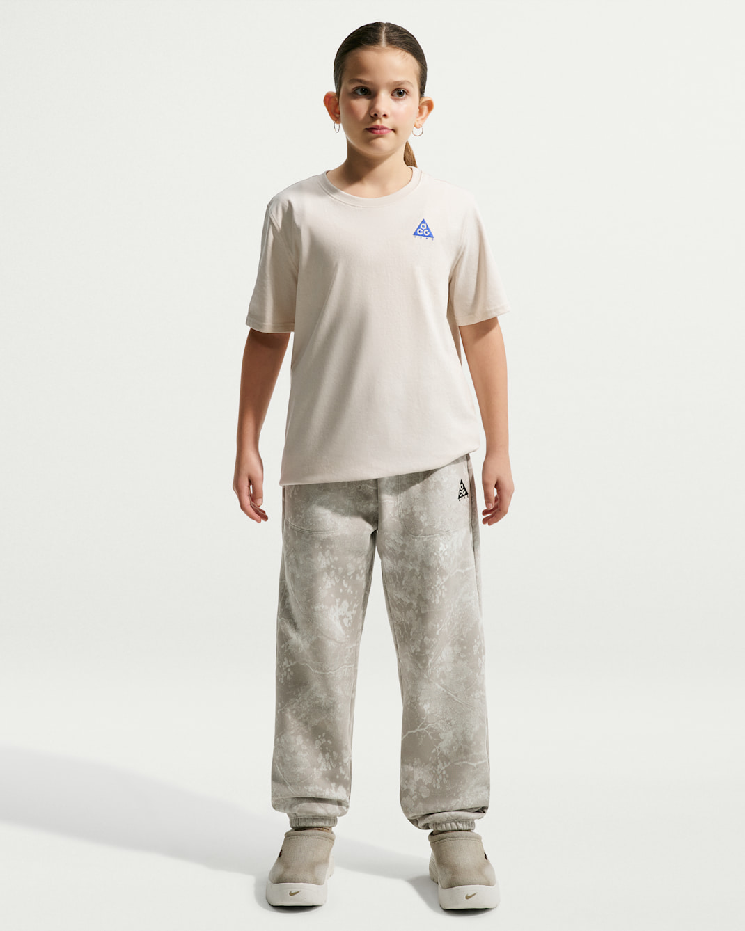 ACG Big Kids' Printed Element Fleece Pants - College Grey