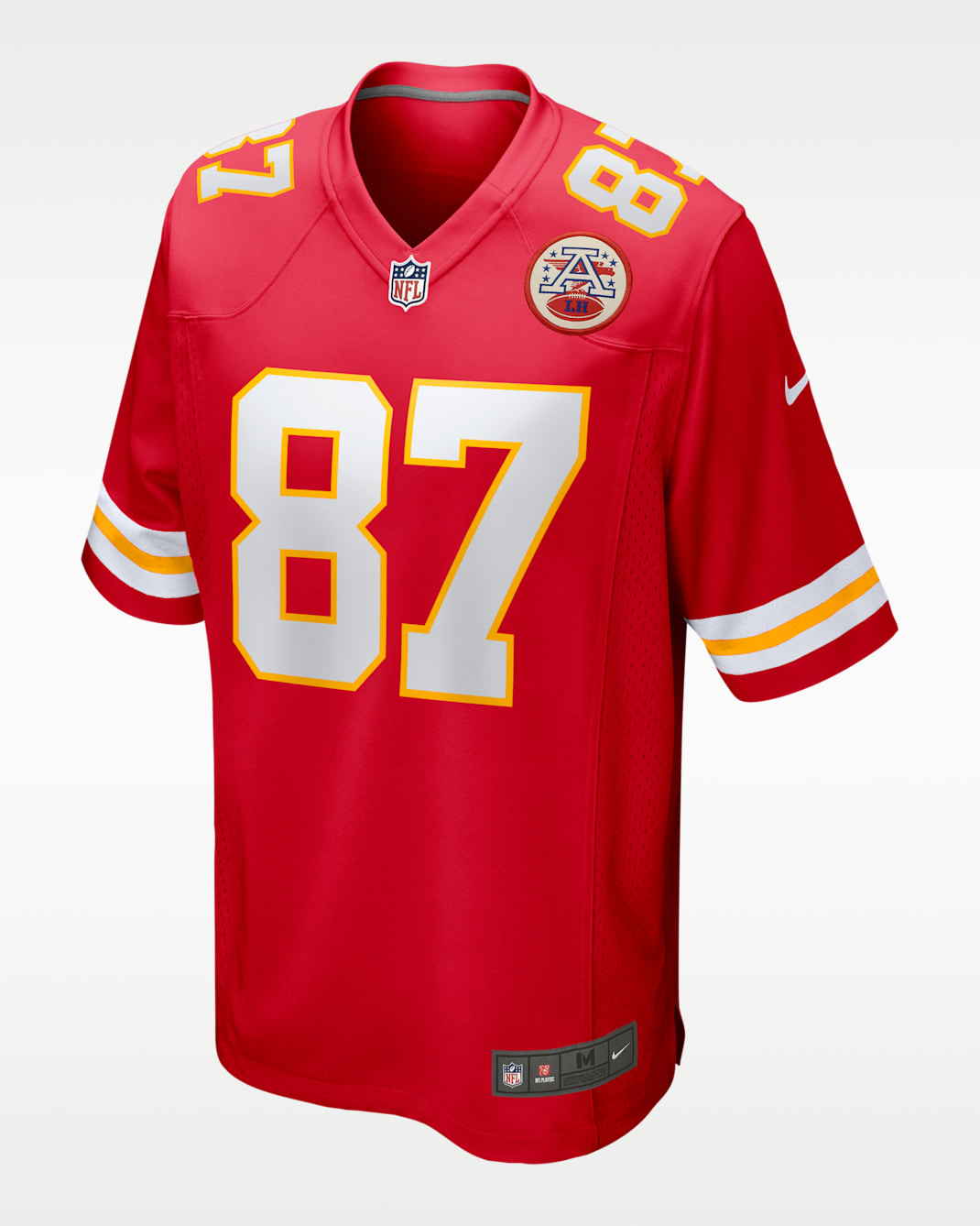 Jersey de juego Nike para hombre Travis Kelce Kansas City Chiefs - Rojo universitario