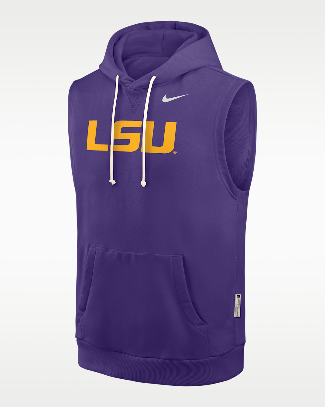 Sudadera con gorro sin cierre sin mangas universitaria Nike Dri-FIT para hombre LSU Sideline - Morado