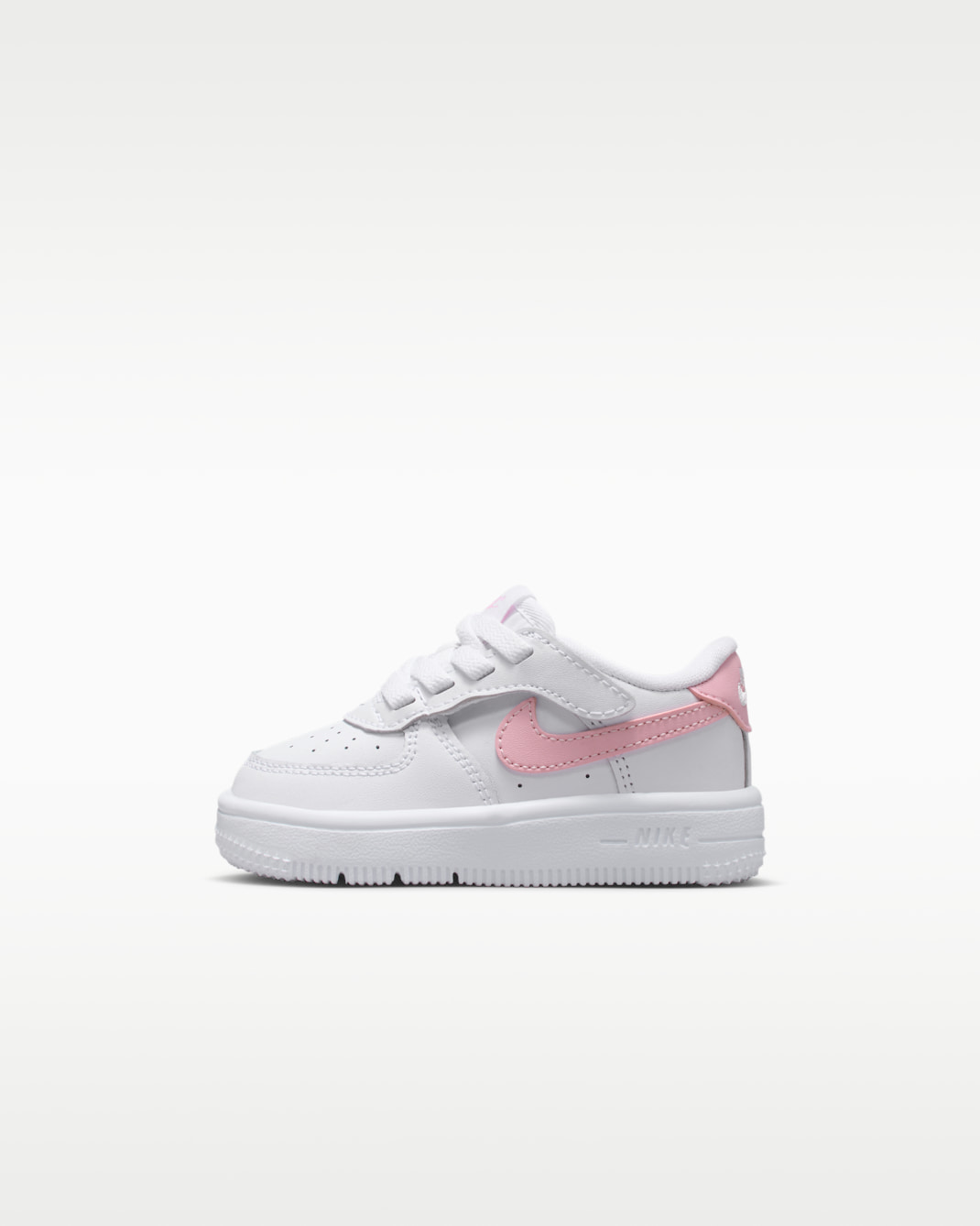 Nike Force 1 Low EasyOn Baby/Toddler Shoes - White/White/Medium Soft Pink