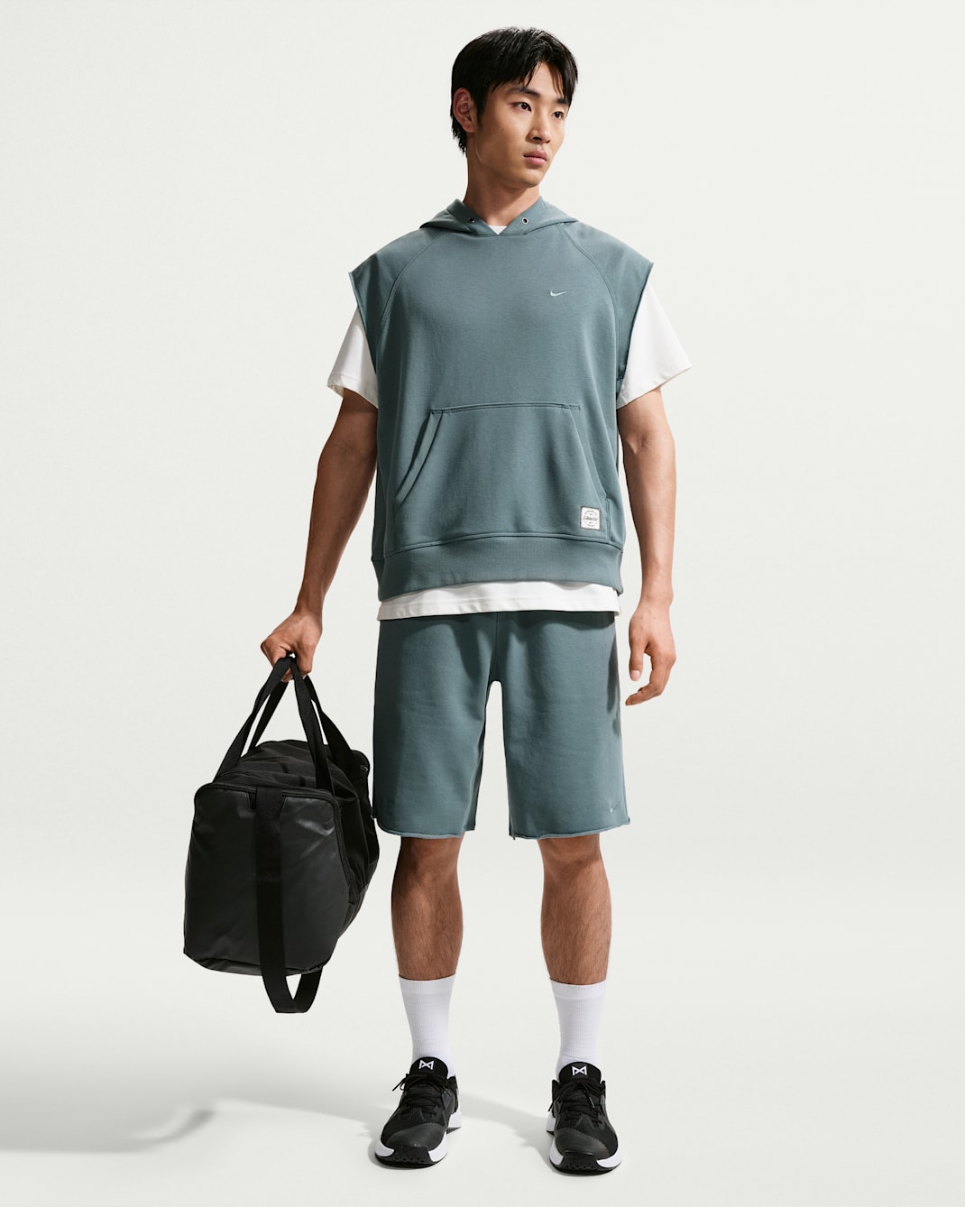 나이키 남성 N.A.C. 드라이 핏 플리스 트레이닝 쇼츠 - 미네랄 슬레이트/페일 아이보리/미네랄 슬레이트