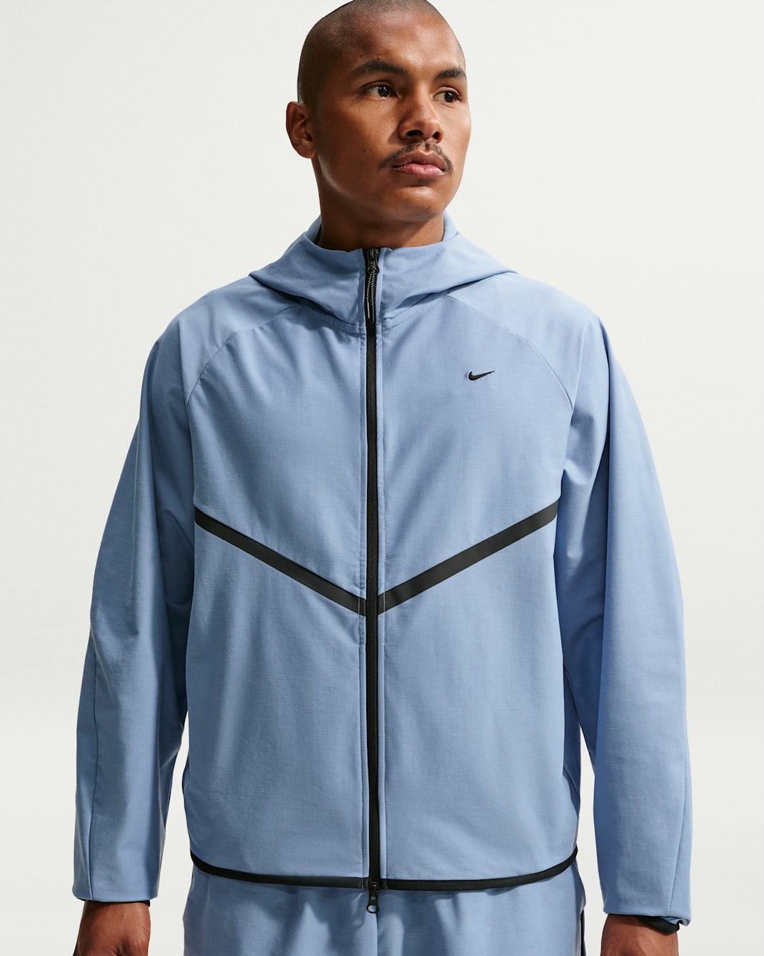 Nike Tech Men's Shori-Knit Full-Zip Windrunner Jacket - Work Blue/Black