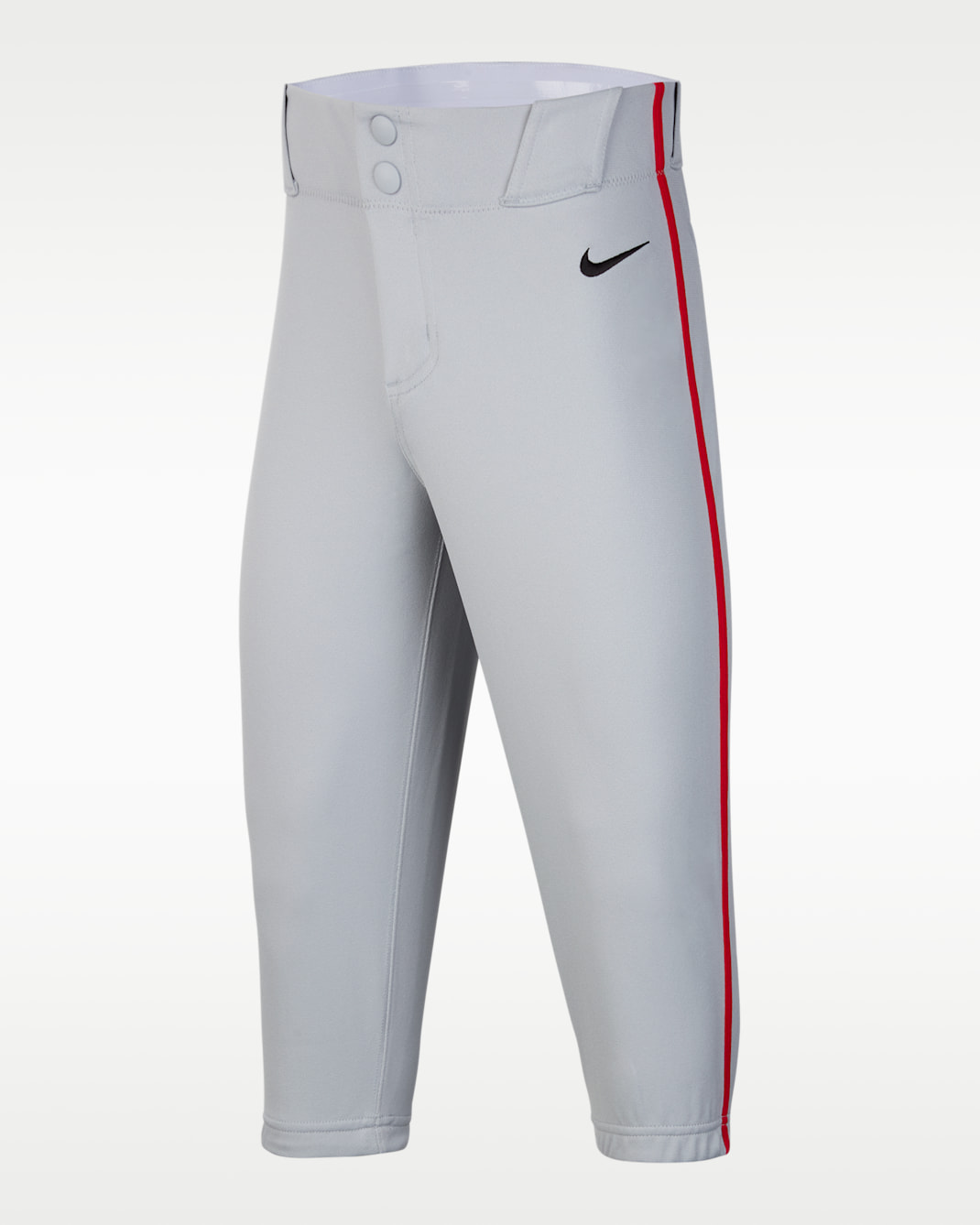 Pants de béisbol entubados de cintura alta para niños talla grande Nike Vapor Select 2 - Gris lobo/Rojo universitario/Negro