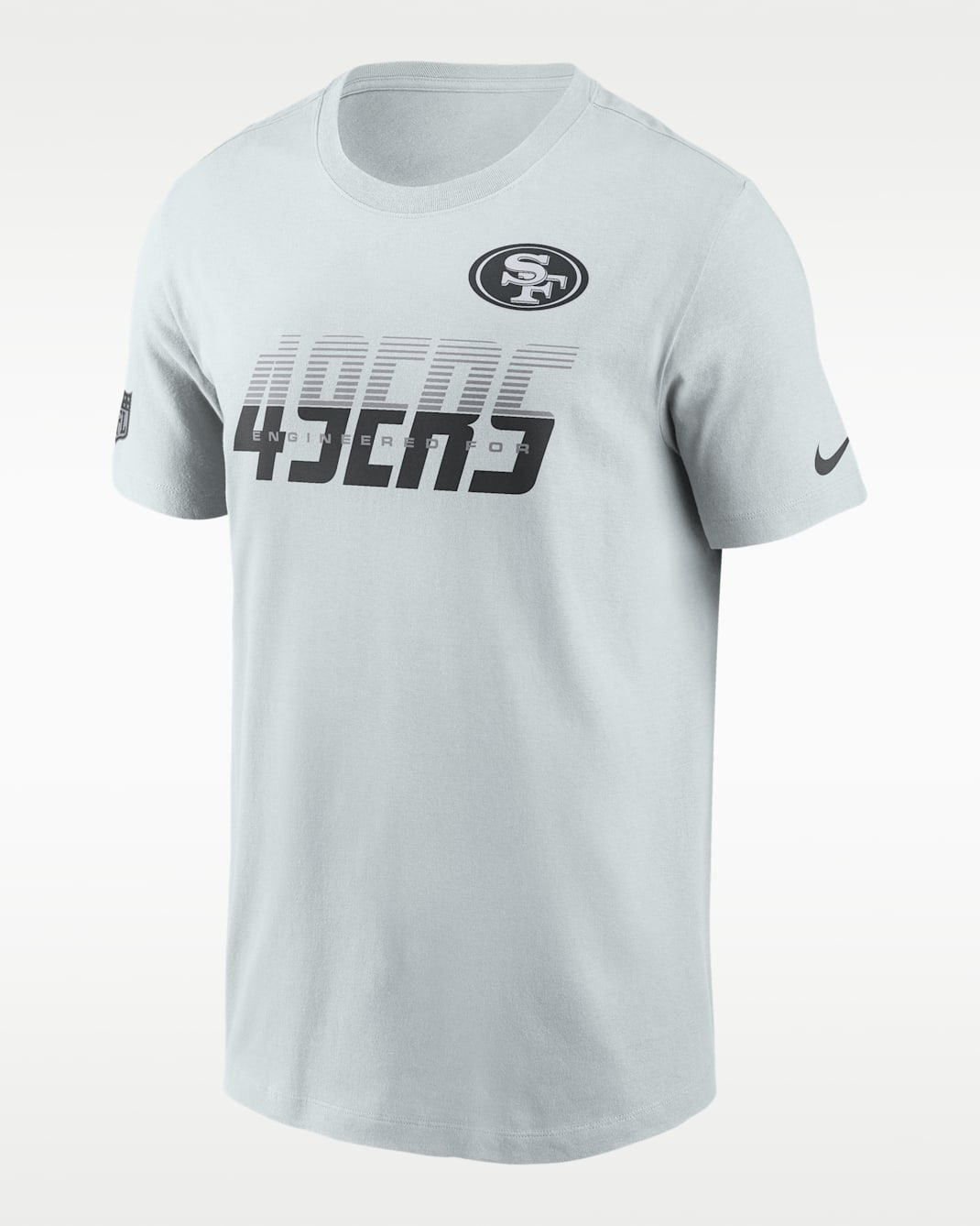 San Francisco 49ers Sideline Team Issue Men's Nike Dri-FIT NFL T-Shirt - Pure Platinum