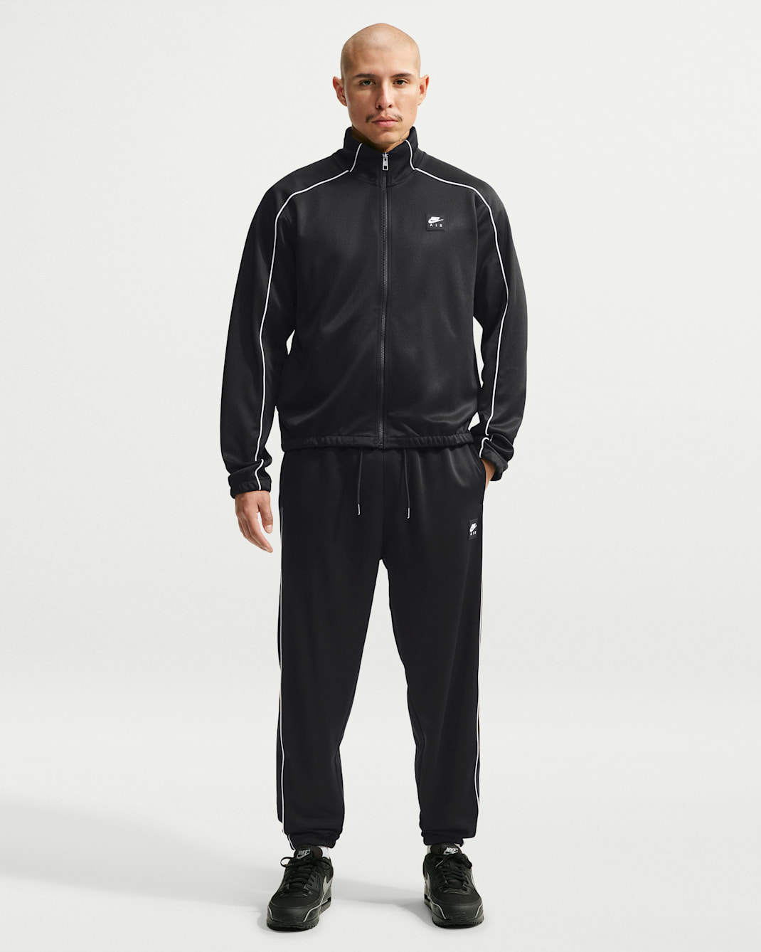 Pants deportivos de tejido Knit para hombre Nike Air - Negro/Negro/Blanco