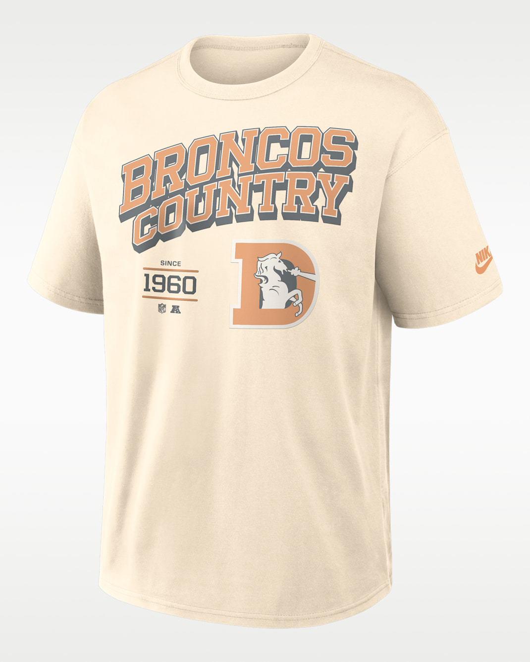 Denver Broncos Max90 Men's Nike NFL T-Shirt - Natural