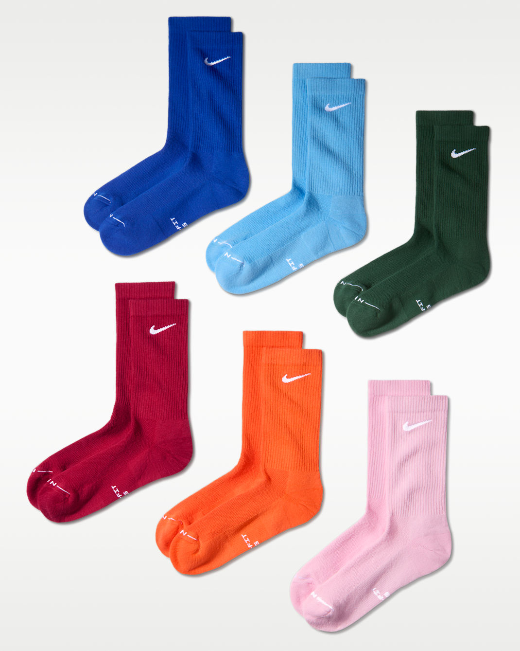 Nike Everyday Elevated Crew Socks (6 Pairs) - Multi-Color