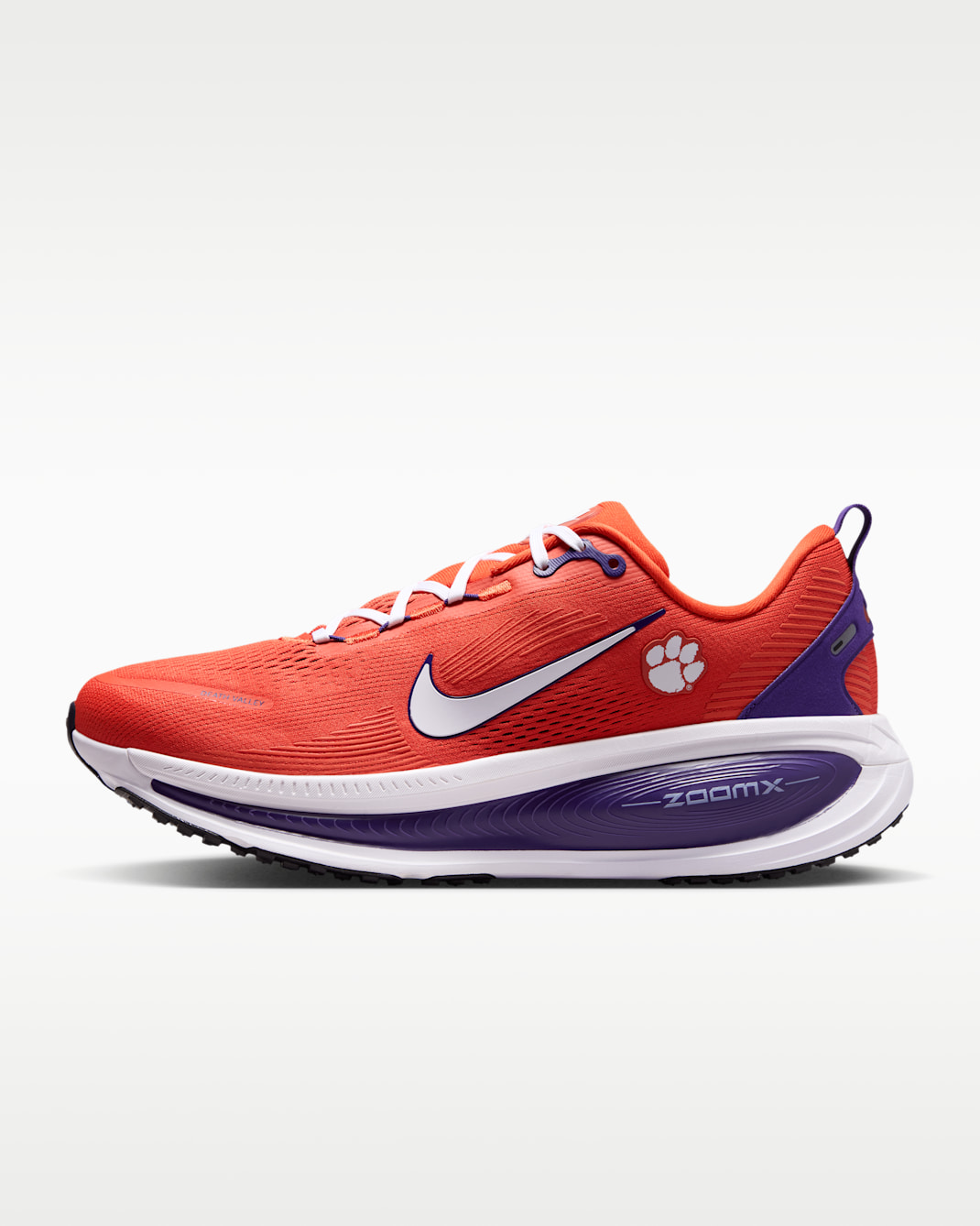 Nike College Vomero 18 (Clemson) Men's Road Running Shoes - University Orange/New Orchid/White