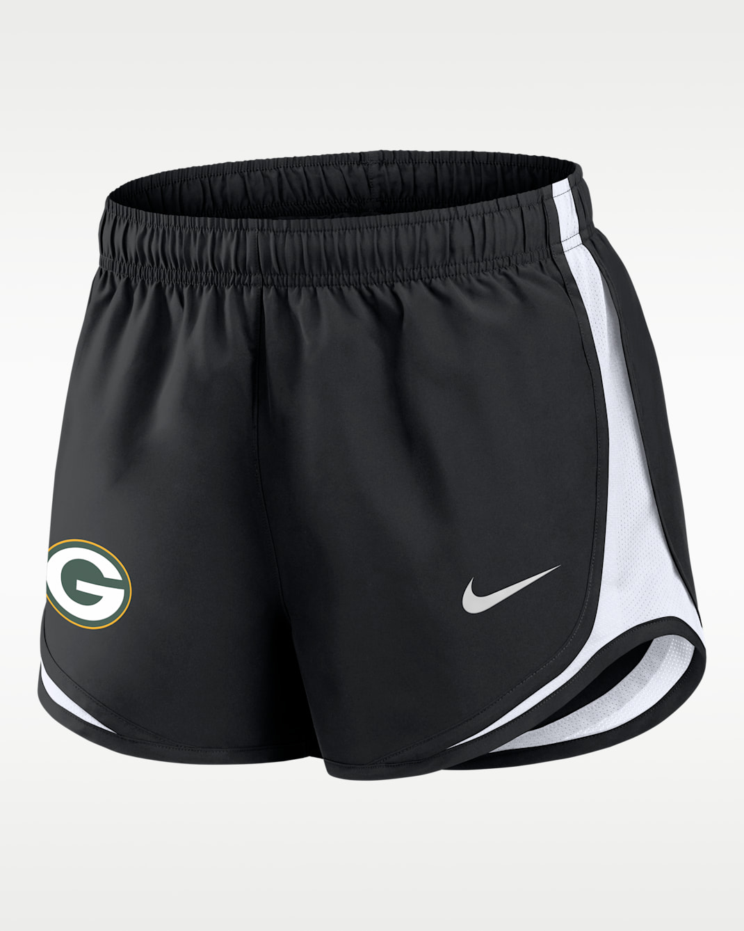 Green Bay Packers Tempo Women's Nike Dri-FIT NFL Shorts - Black/White