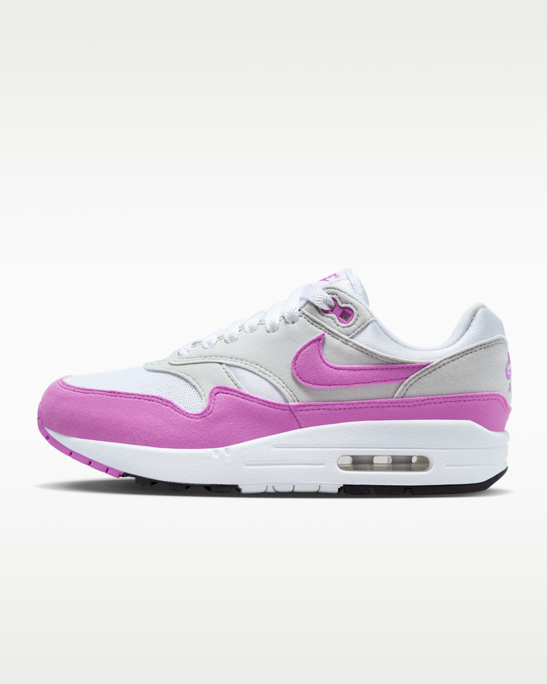 Nike Air Max 1 Women's shoes - Neutral Grey/White/Black/Fuchsia Dream
