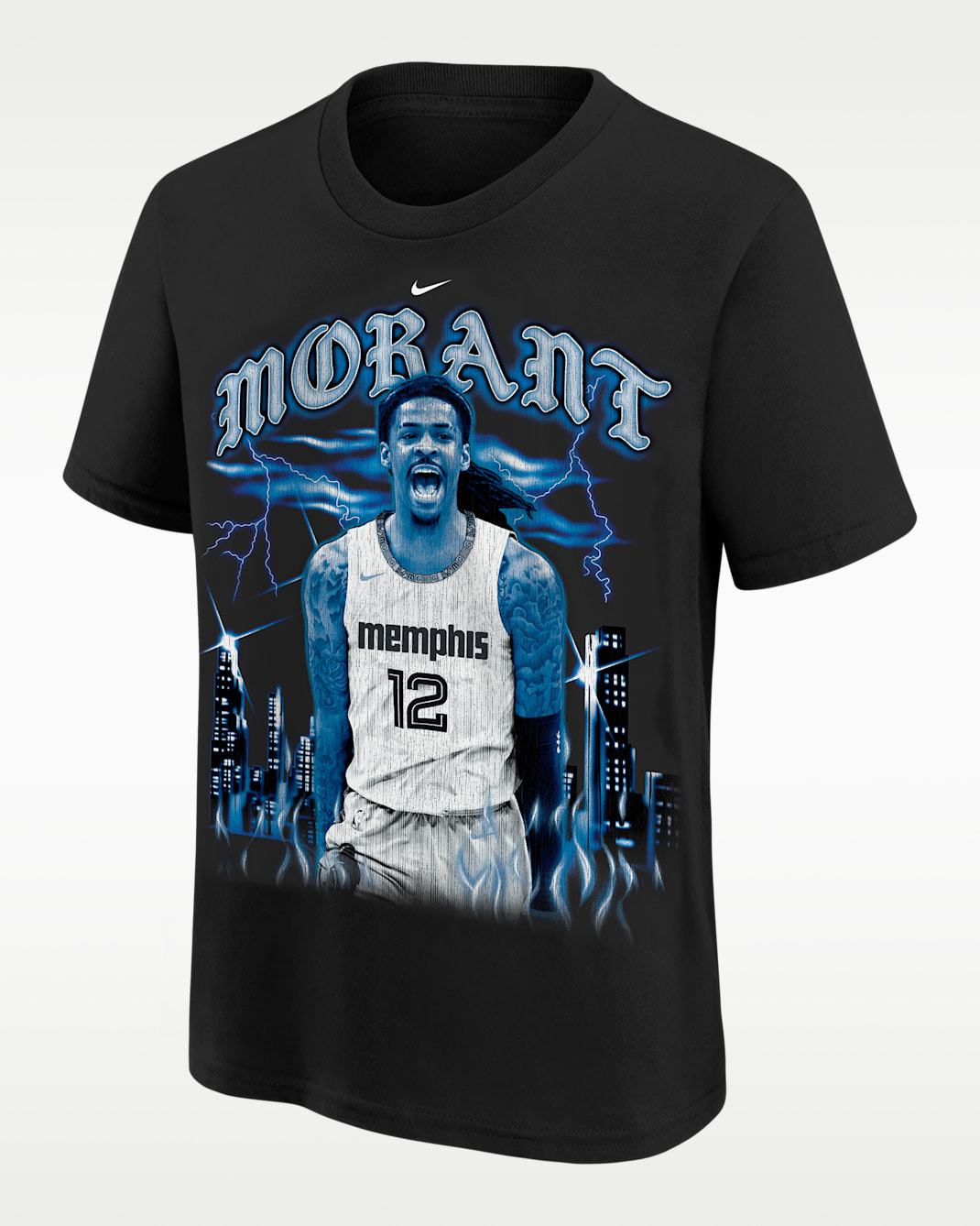 Ja Morant Memphis Grizzlies City Edition Big Kids' Nike NBA T-Shirt - Black