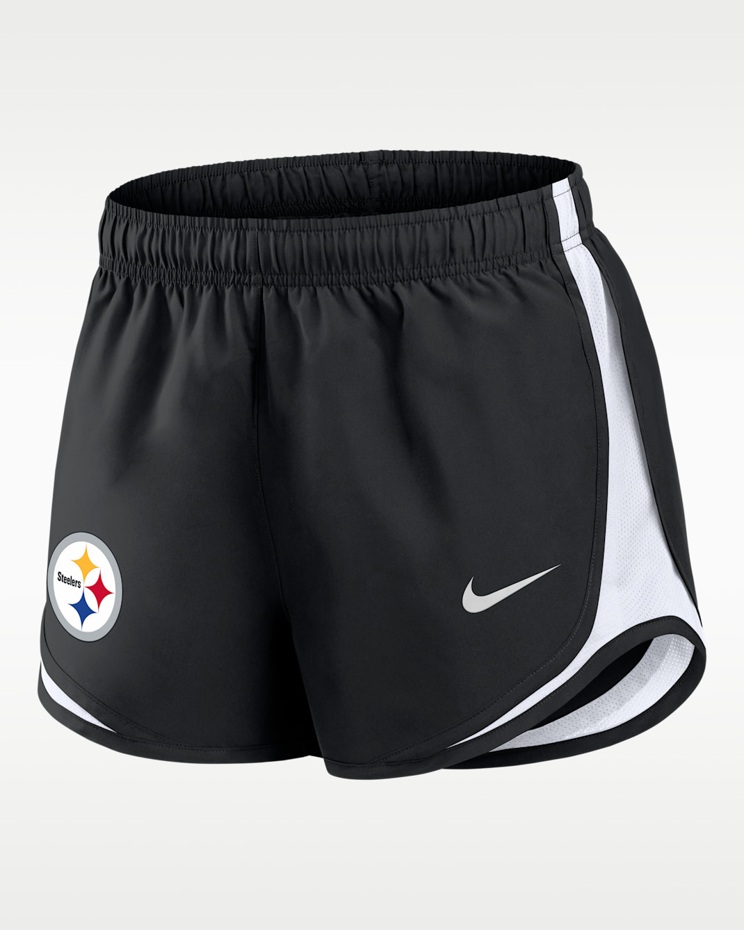 Shorts Nike Dri-FIT NFL para mujer Pittsburgh Steelers Tempo - Negro/Blanco