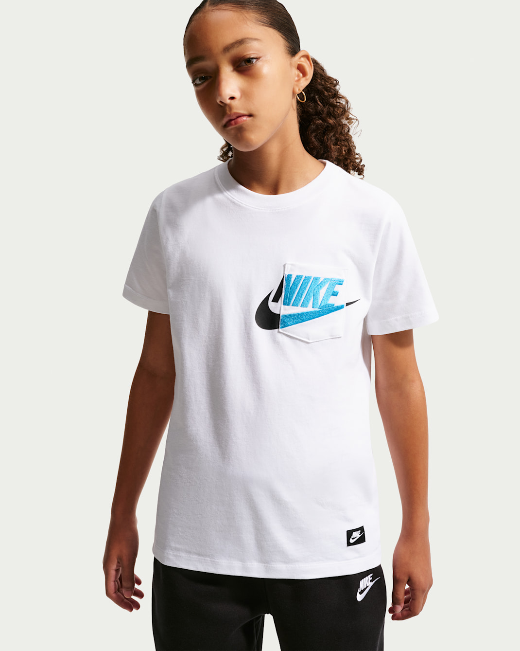 T-shirt med ficka Nike Sportswear för ungdom - Vit