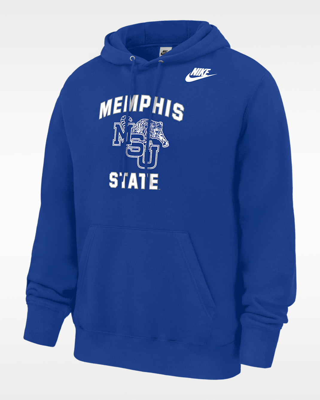 Memphis Tigers Club Men's Nike Football Fleece Pullover Hoodie - Game Royal