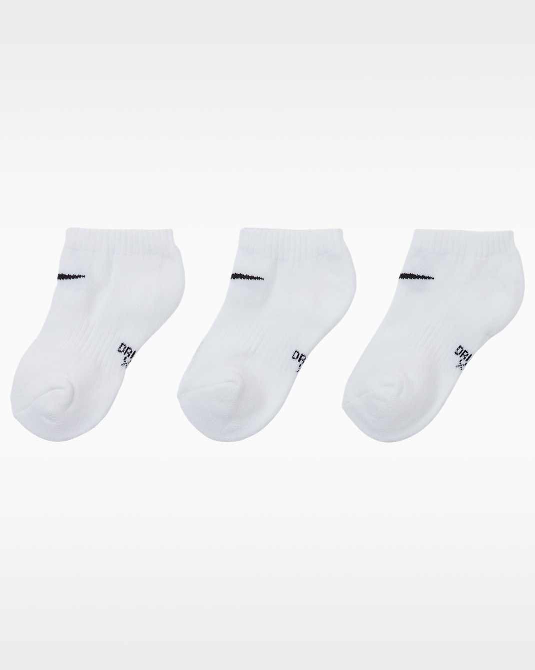 Chaussettes invisibles Nike Dri-FIT Performance pour Jeune enfant (3 paires) - Blanc