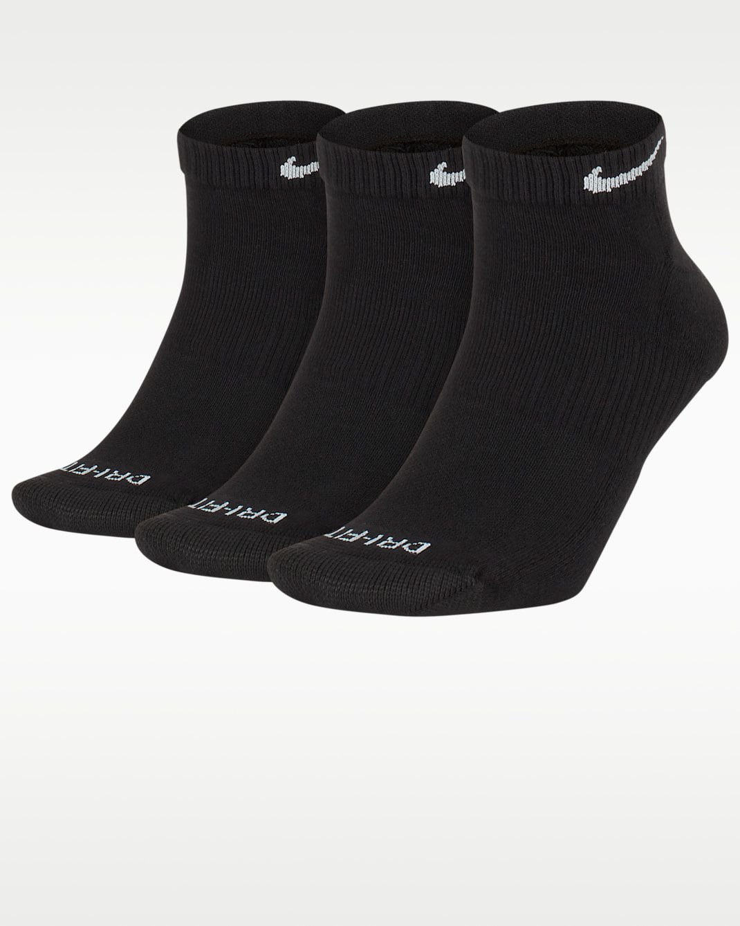 Nike Everyday Plus Cushioned Training Low Socks (3 Pairs) - Black/White