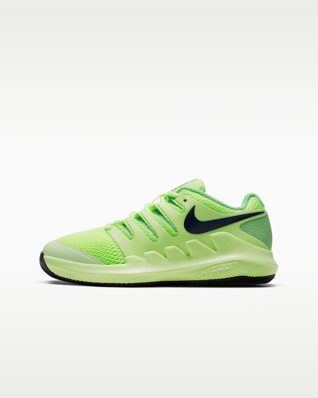 Calzado de tenis para niños talla pequeña/grande NikeCourt Jr. Vapor X - Verde fantasma/Voltio ligero/Verde pulgón/Azul oscuro