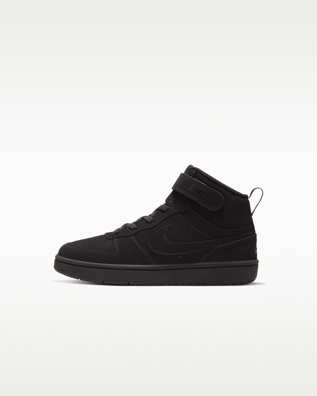 Nike Court Borough Mid 2 Younger Kids' Shoes - Black/Black/Black