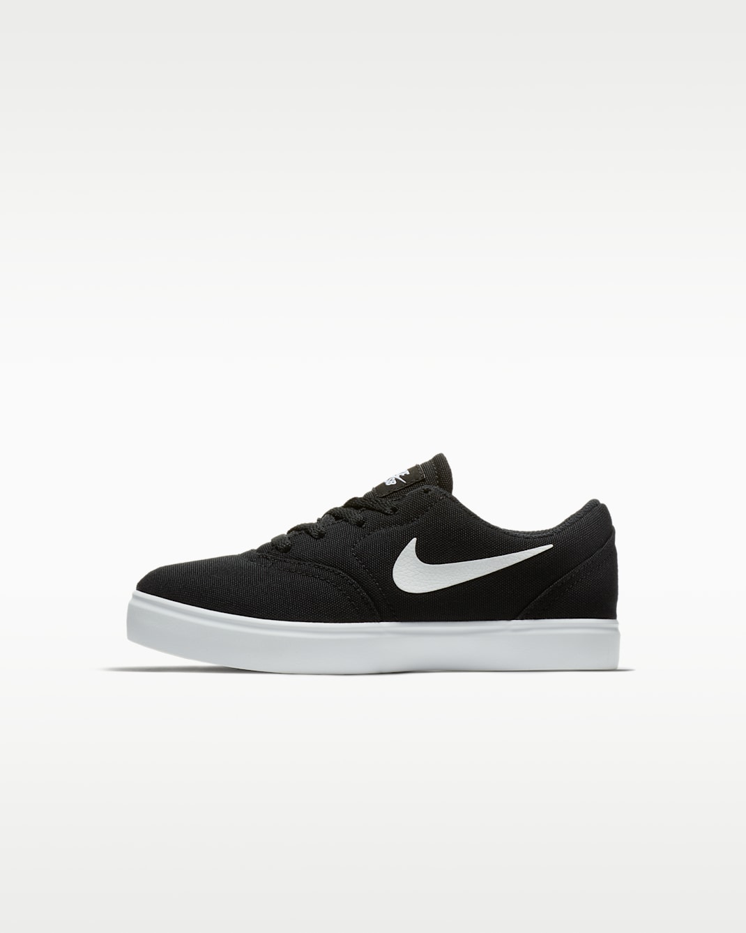 Nike SB Check Canvas Younger Kids' Skate Shoes - Black/White