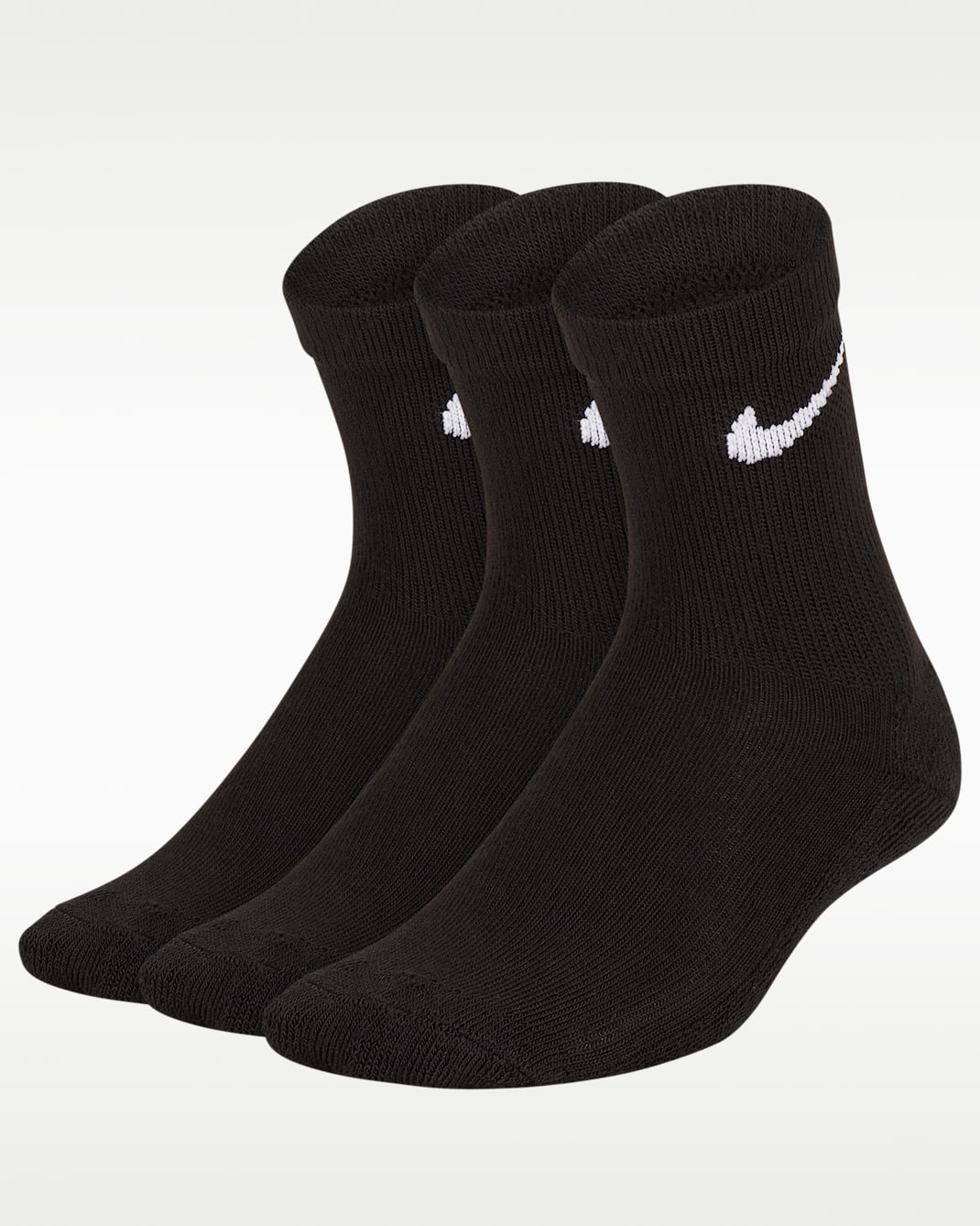 Nike Little Kids' Crew Socks (3 Pairs) - Black/White