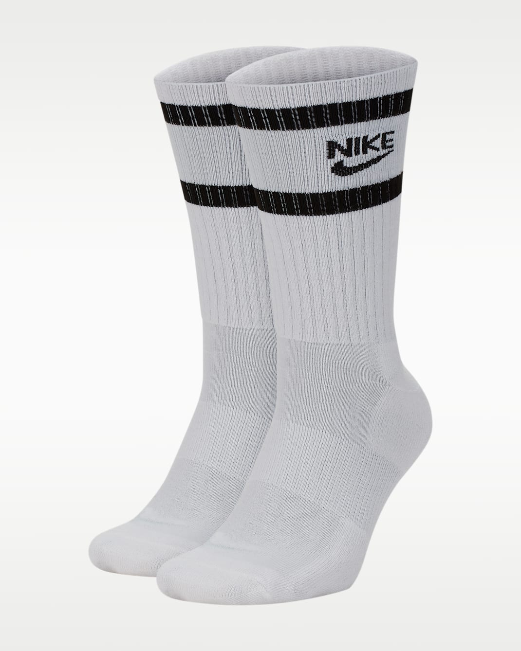 ナイキ ヘリテージ クルー ソックス (2足) - ホワイト/ブラック