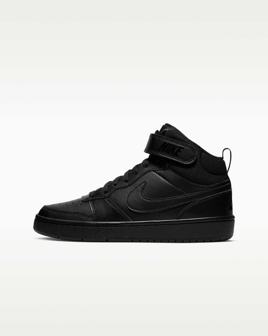 Nike Court Borough Mid 2 Older Kids' Shoes - Black/Black/Black