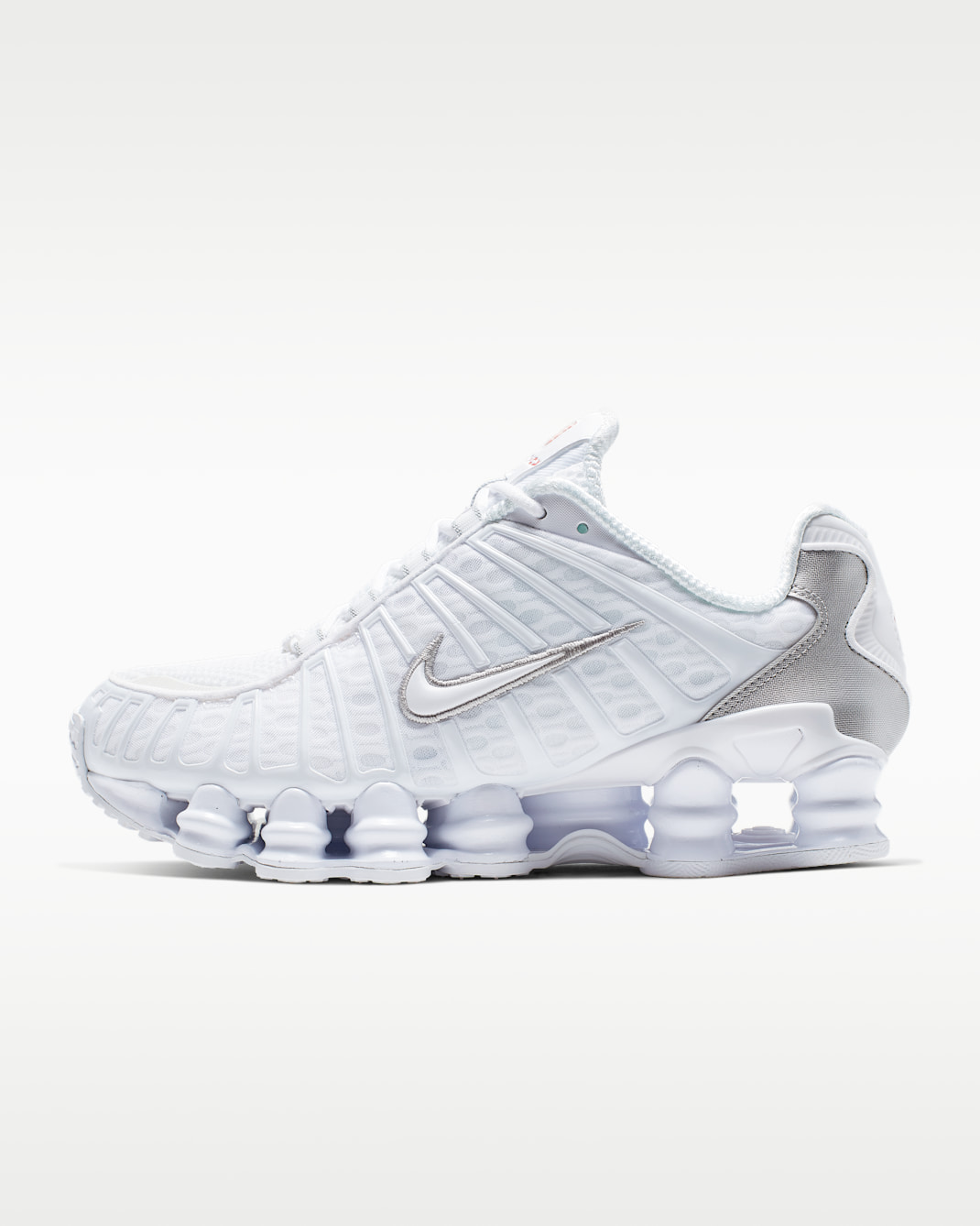 Nike Shox TL Women's Shoes - White/Metallic Silver/Max Orange/White