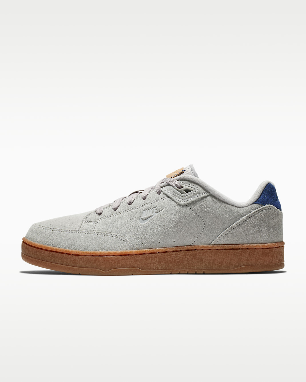 Nike Grandstand 2 Men's Shoes - Atmosphere Grey/Gum Medium Brown/Vachetta Tan/Deep Royal Blue