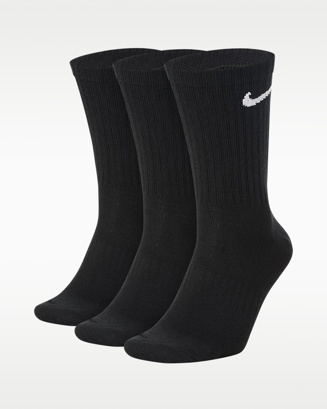 Nike Everyday Lightweight Training Crew Socks (3 Pairs) - Black/White