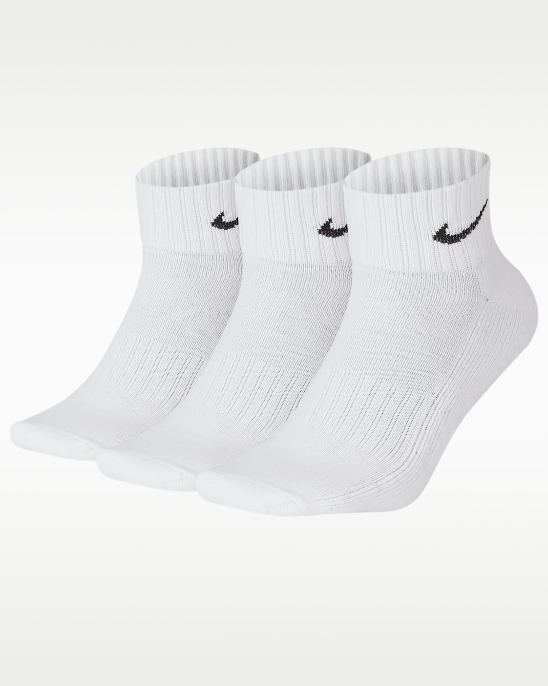 Nike Cushioned Ankle Socks (3 Pairs) - White/Black