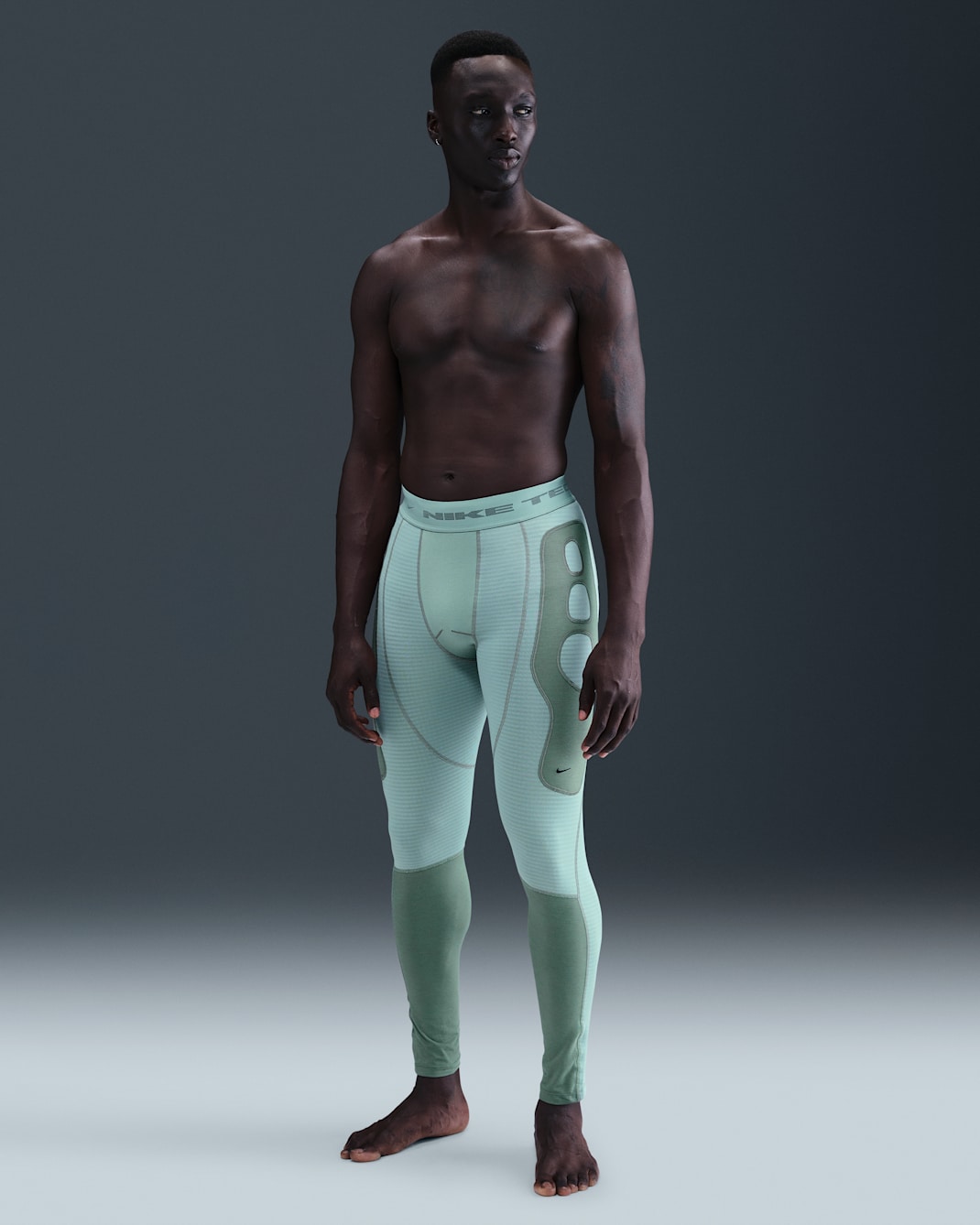 Nike Tech Men's Therma-FIT Base Layer Tights - Cannon/Clay Green/Clay Green/Black