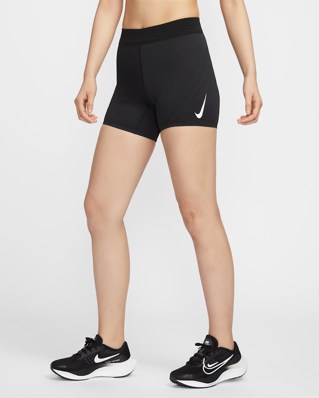 Nike AeroSwift Women's Dri-FIT ADV Mid-Rise 8cm (approx.) Running Shorts - Black/Black/White