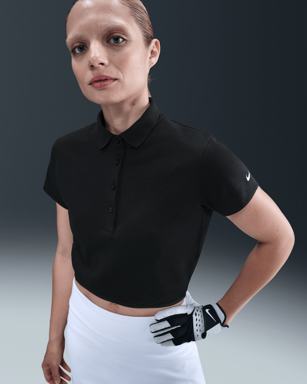 Nike Women's Short-Sleeve Golf Polo - Black/Sail