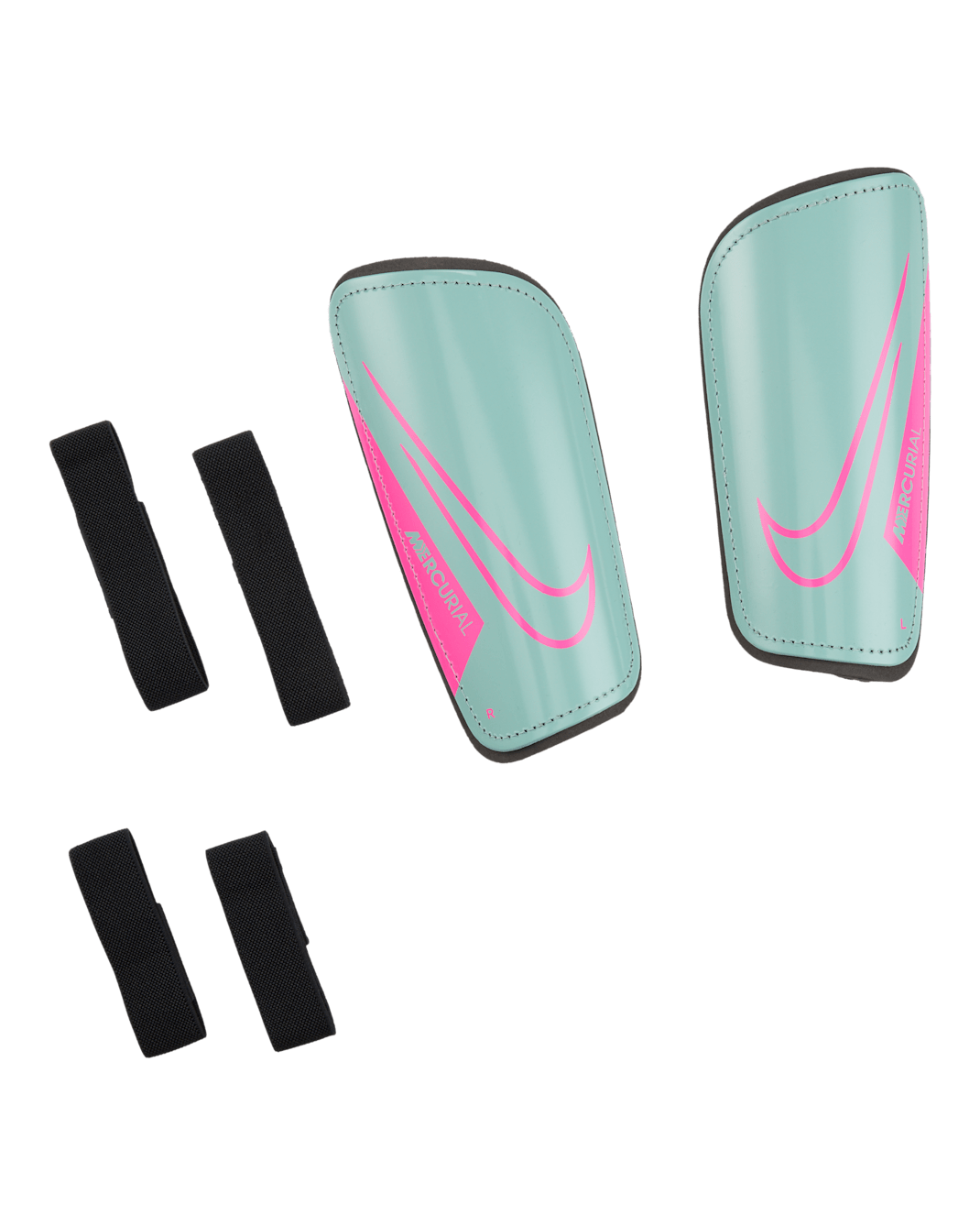 Nike Mercurial Hardshell Soccer Shin Guards - Ocean Cube/Black/Pink Blast