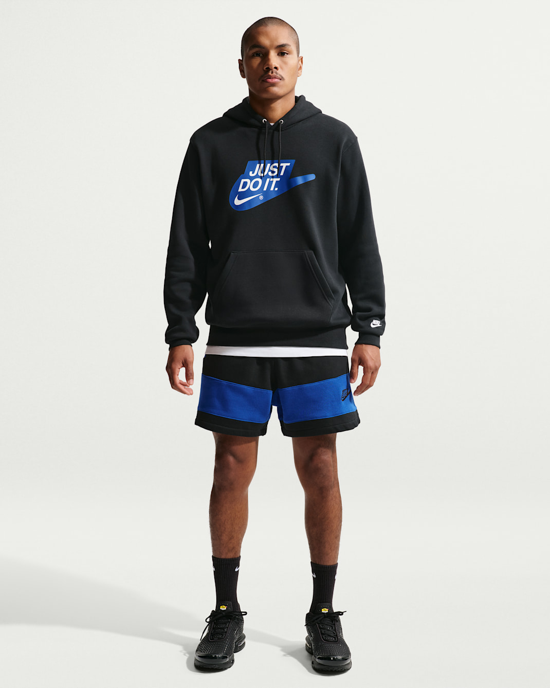 Nike Sportswear Club Men's Fleece Shorts - Black/Game Royal/Black/Game Royal