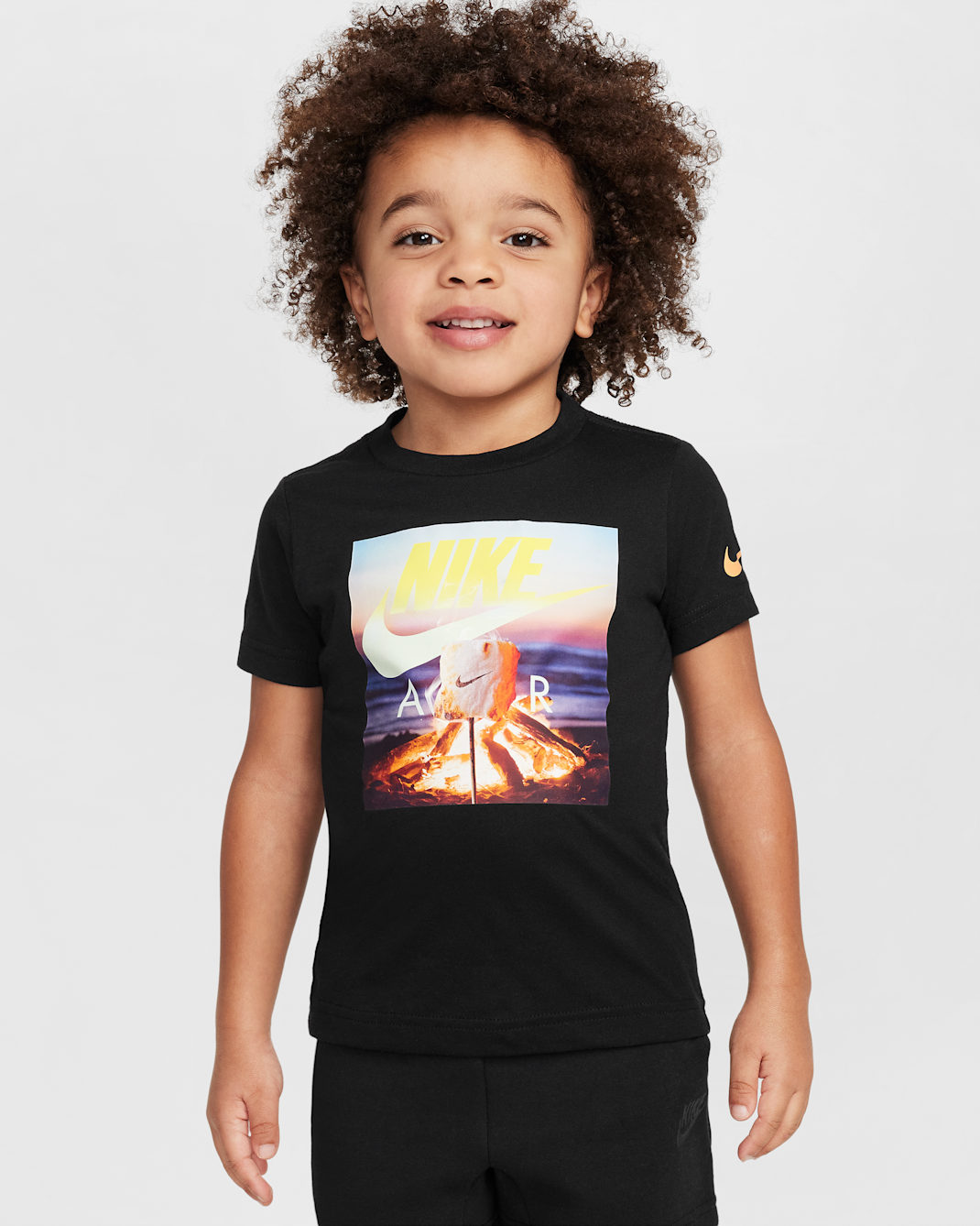 Playera S'mores Photo infantil Nike - Negro