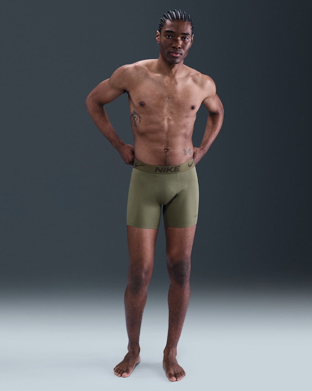 Nike Elite Micro Men's Dri-FIT ADV Boxer Briefs - Medium Olive
