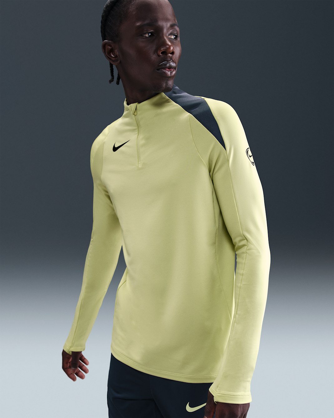 Nike Strike Men's Dri-FIT Soccer Drill Top - Limelight/Limelight/Seaweed/Black
