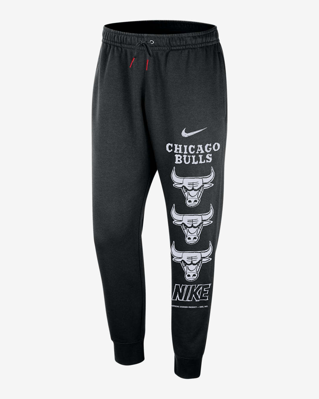 Chicago Bulls Courtside Nike NBA Club Fleece-Jogger für Herren - Schwarz/University Red