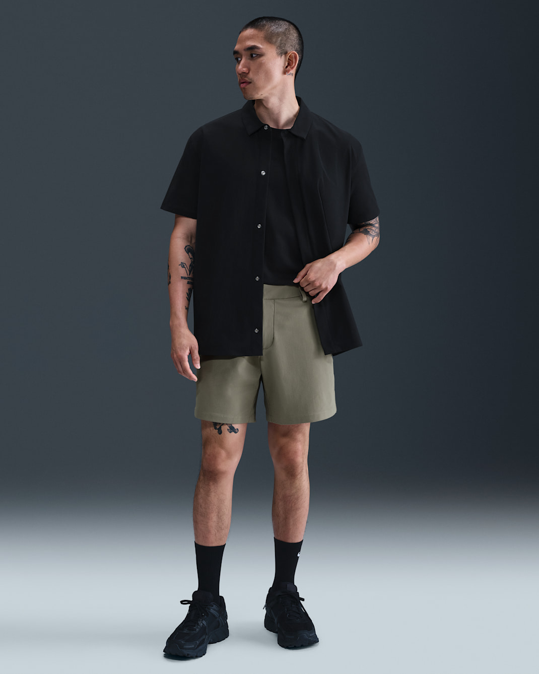 Nike 24.7 PerfectStretch Men's Dri-FIT 6" Shorts - Light Army/Black/Steel Green