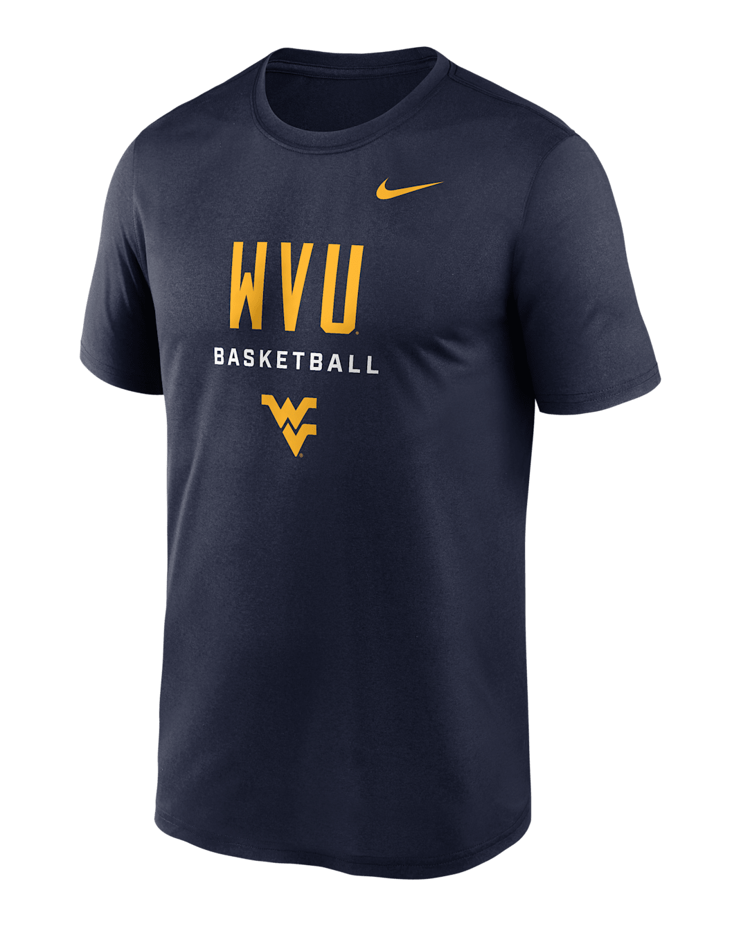 West Virginia Courtside Basketball Legend Men's Nike Dri-FIT College T-Shirt - Navy