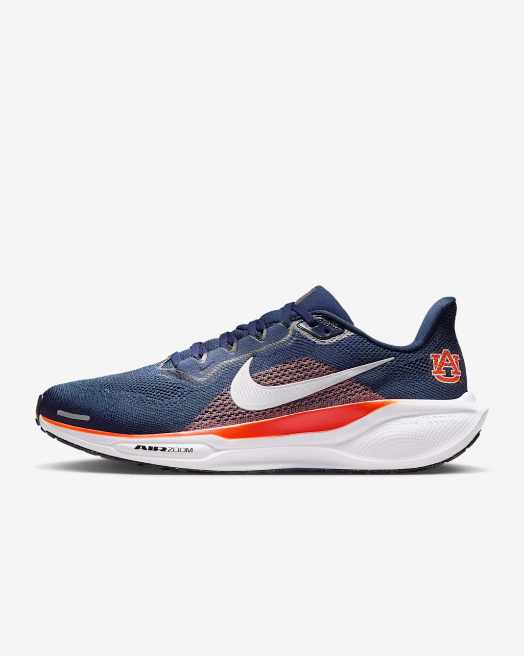Auburn Pegasus 41 Men's Nike College Road Running Shoes - College Navy/Team Orange/White
