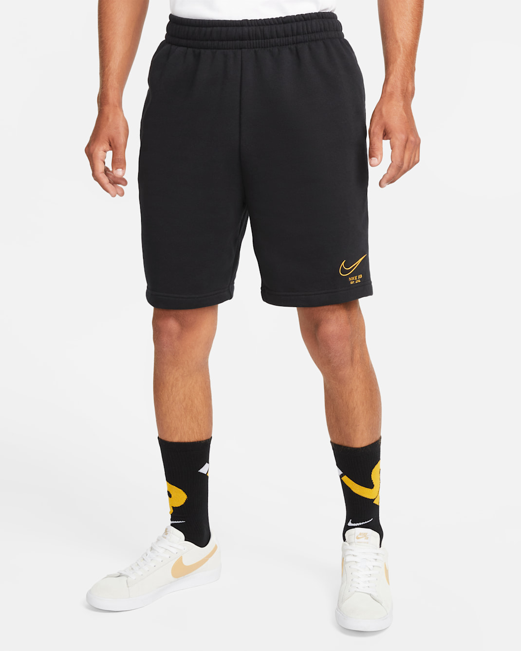 Nike SB Fleece Skate Shorts - Black/Gold